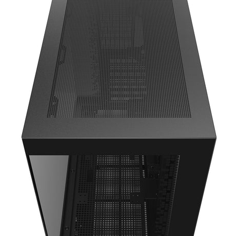 Deepcool ch690 digitales Midi-Tower-Gehäuse (schwarz | 2x USB-A | 1x USB-C | gehärtetes Glas)