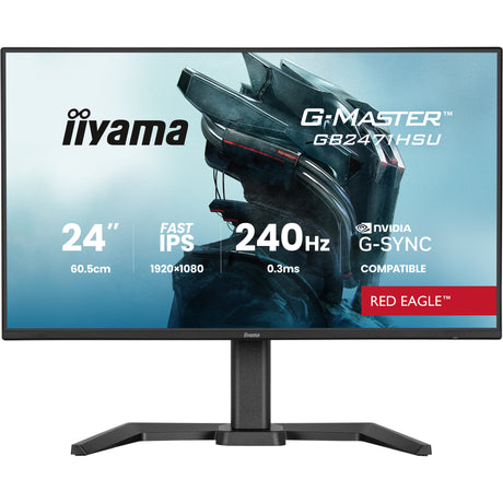Iiyama G-Master Red Eagle GB2471HSU-B1 23,8 Gaming-Monitor (schwarz, 2x HDMI, Display-Port, USB-A, USB-C, 240 Hz)