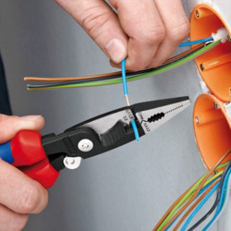 Knipex Elektronik-Installationszange 13 92 200 (rot blau)