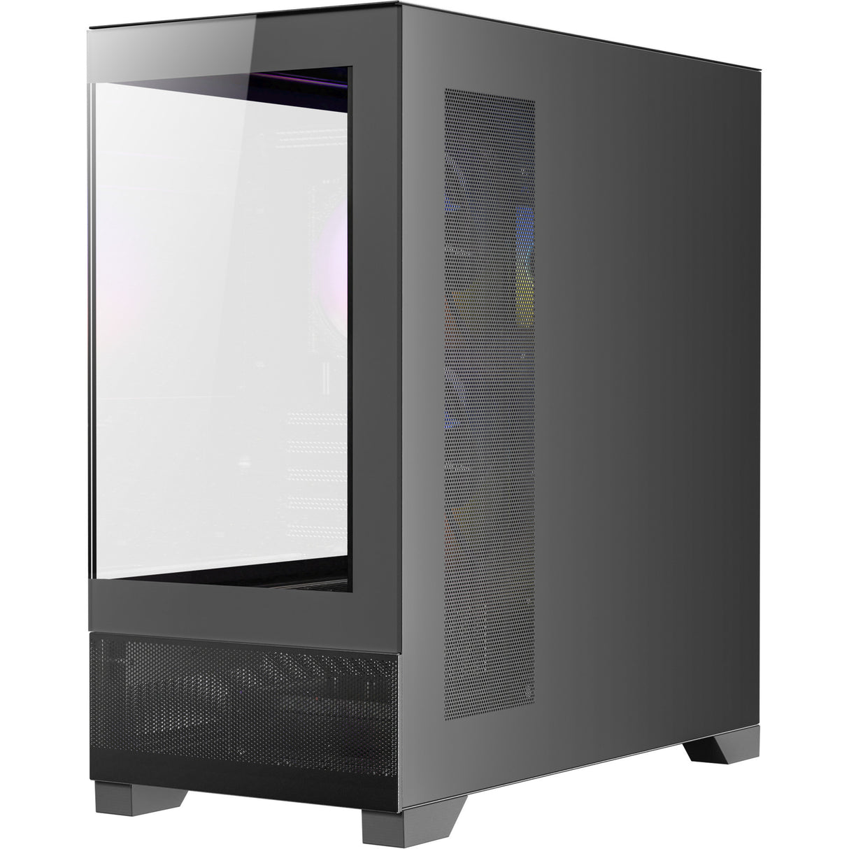Antec cx500m argb Mini-Tower-Gehäuse (schwarz | 2x USB-A | 1x USB-C | gehärtetes Glas)