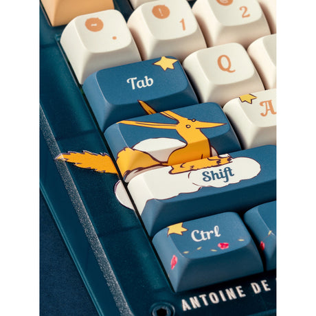 Iqunix ZX75 Sky Encounter kabellose mechanische Tastatur (blau, US-Layout (QWERTY), Iqunix Little Prince, 75 %, RGB-LEDs, Hot-Swap-fähig, Double-Shot PBT, 2,4 GHz | Bluetooth 5.1 | USB-C)