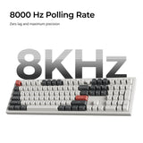 Keychron q6 ultra-m1 8k wireless custom mechanical keyboard (zwart, us lay-out (qwerty), silk pom red, 100%, rgb, hot swap, 8k, 2.4 ghz bluetooth 5.2 usb-c)