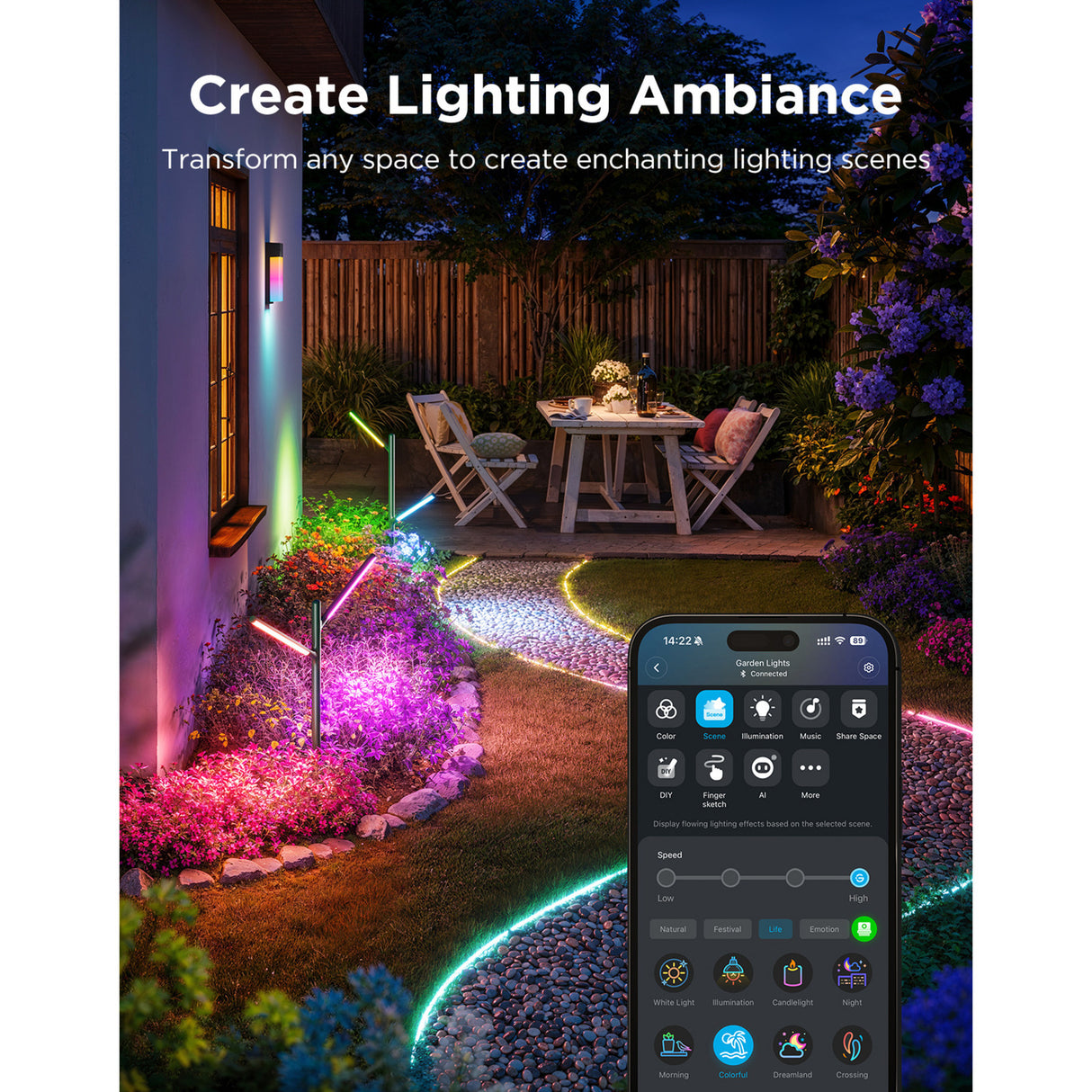 Govee Outdoor-Gartenleuchten Smart Garden Lighting Matter RGBWW 2 Stück