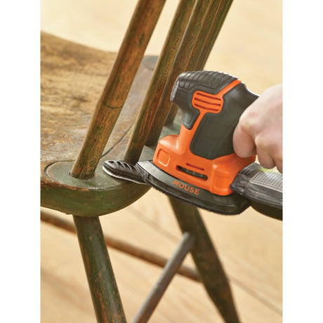 Black+Decker 120 Watt Maus-Detailschleifer KA2500K-QS Deltaschleifer (Orange Schwarz, Zubehör und Koffer im Lieferumfang enthalten)