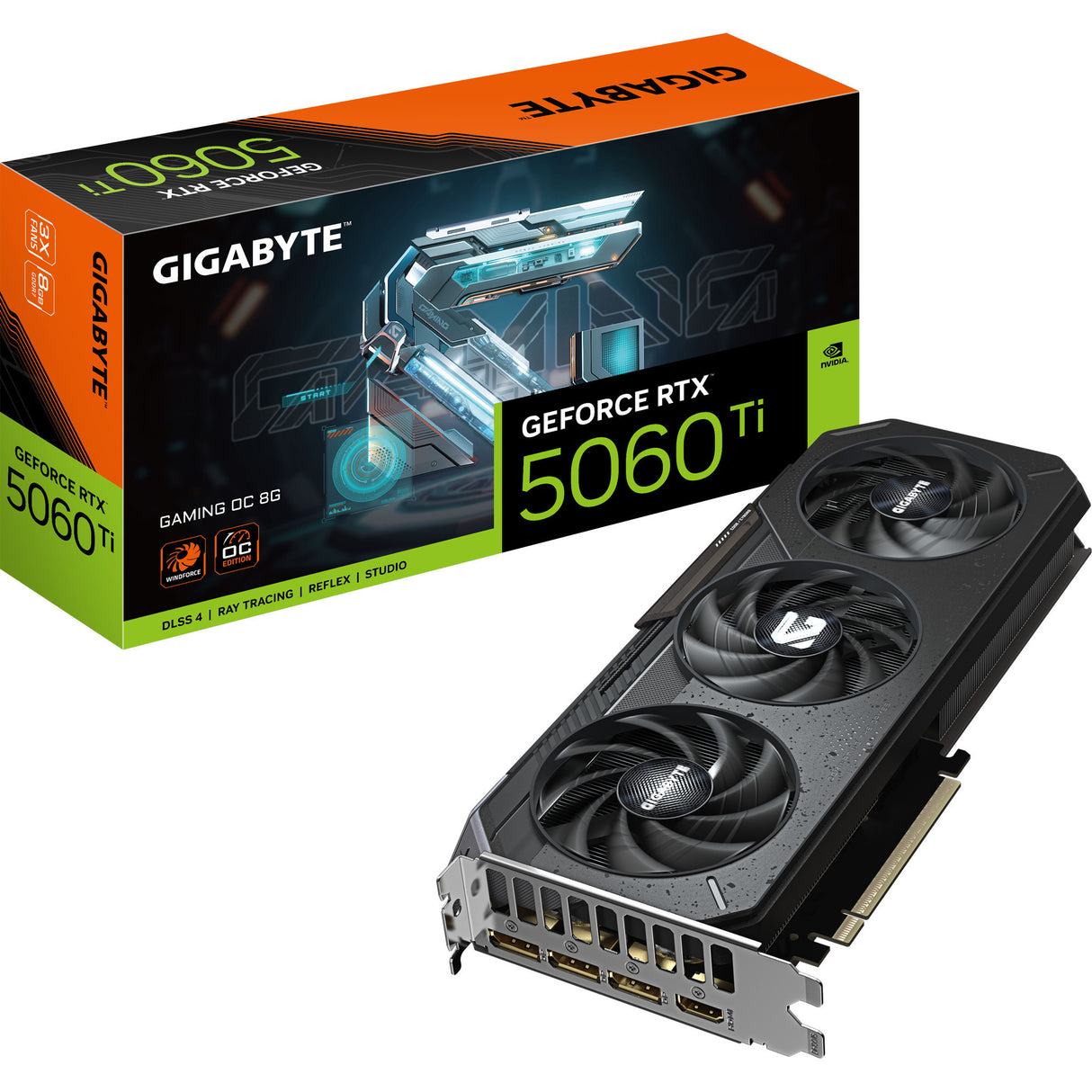 Gigabyte GeForce RTX 5060 Ti Gaming OC 8G Grafikkarte (3x DisplayPort, 1x HDMI)