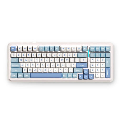 Mchose K99 V2 kabellose mechanische Tastatur mit Dichtungsmontage (weiß, US-Layout (QWERTY), Kailh Box Icy Creamsicle, 99 %, RGB, PBT-Tastenkappen, Hot-Swap, 2,4 GHz | Bluetooth | USB-C)