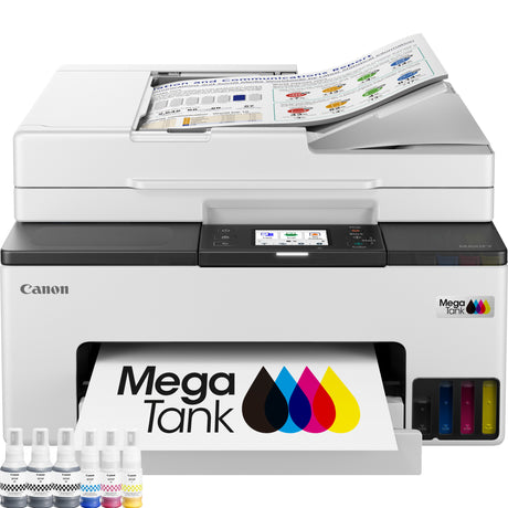 Canon maxify gx2051 All-in-One-Tintenstrahldrucker mit Faxfunktion (Weiß, Drucken, Kopieren, Scannen, Faxen, WLAN)