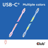 Club 3D USB-C Perlenkabel rosa, 2 Meter Kabel (rosa)