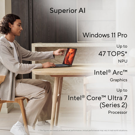 Asus zenbook s14 ux5406sa-qj544w 14 copilot+ laptop (donkergrijs | core ultra 7 258v | intel arc graphics 140v | 32 gb | 1 tb ssd)