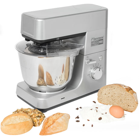 Bestron akm1600s 4-in-1 Küchenmaschine Kitchen Master Pro (Silber)