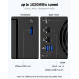 Terramaster f4-425 plus nas (wit, 2x 5gbe, hdmi, usb)