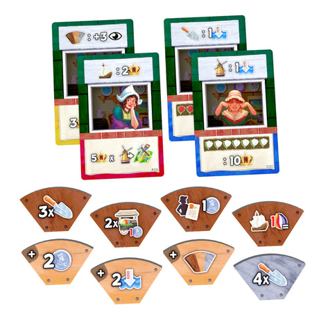 Asmodee Brettwürfel Windmühlental – Niederländisches Brettspiel für 1-4 Spieler