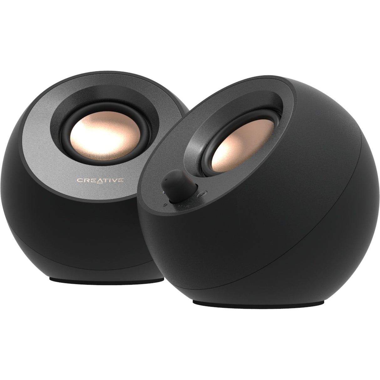 Creative Pebble V3 PC-Lautsprecher (schwarz, Bluetooth, USB-C, Aux)