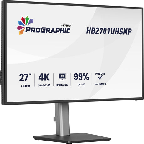 Iiyama Prographic HB2701UHSNP-B1 27 4K-UHD-Monitor (Schwarz (matt), HDMI, DisplayPort, USB-C, Audio)