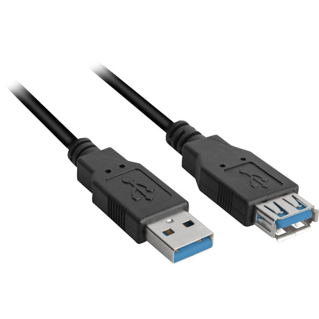 Sharkoon USB 3.0 Verlängerungskabel (schwarz, 1 Meter)