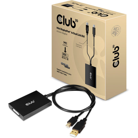 Club 3D Mini Displayport 1.2 > Dual-Link-DVI-D-Adapter (schwarz, 0,6 Meter)