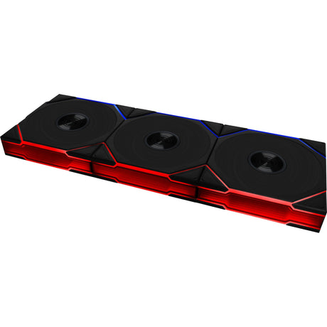 Lian Li Uni Fan TL 120 Wireless Reverse Blade RGB Gehäuselüfter (schwarz, 3 Stück, 120 x 124 x 28 mm, PWM, inkl. Controller)