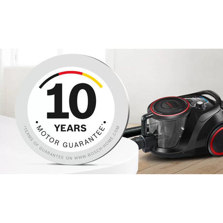Bosch Serie 6 beutelloser Staubsauger bgs41pow1 (schwarz rot)