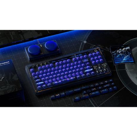 8bitdo Retro 87 mechanische Tastatur – Mecha Break (schwarz, US-Layout (QWERTY), Kailh Box Jellyfish Pro Glaze, 80 % (TKL), ABS-Tastenkappen, Hot-Swap, Bluetooth LE 5.0, kabellos 2,4 GHz, USB)