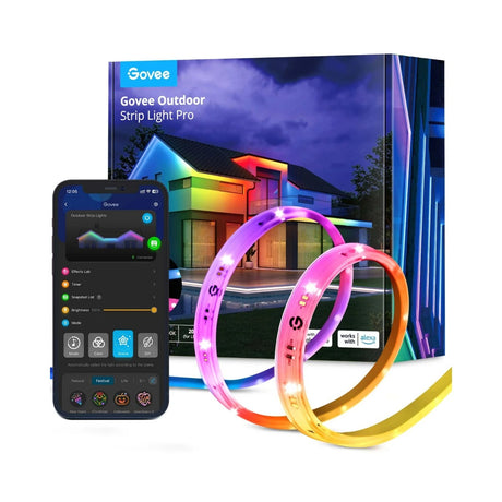 Govee Smart Outdoor LED-Streifen – 10 Meter IP65 – RGBICWW – App-Steuerung – Alexa Google