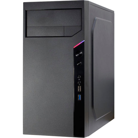 Inter-Tech IT-6505 Reto Mini-Tower-Gehäuse (schwarz | 2x USB-A)