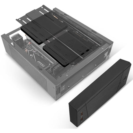 Silverstone sst-ml10b htpc-gehäuse (schwarz | 2x usb-a)