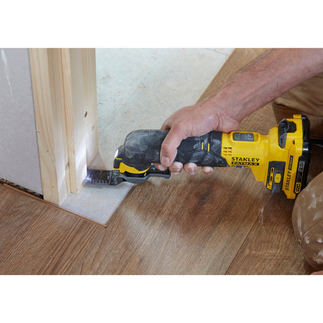 Stanley Fatmax V20 18 V Multitool Multifunktionswerkzeug (gelb schwarz, Koffer, 2 Akkus (2,0 Ah) und Ladegerät (2 A) im Lieferumfang enthalten)