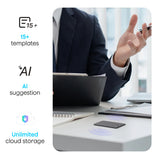 Plaud note dicteerapparaat (zilver, 64 gb, bluetooth (ble 5.2), wi-fi (2.4ghz))
