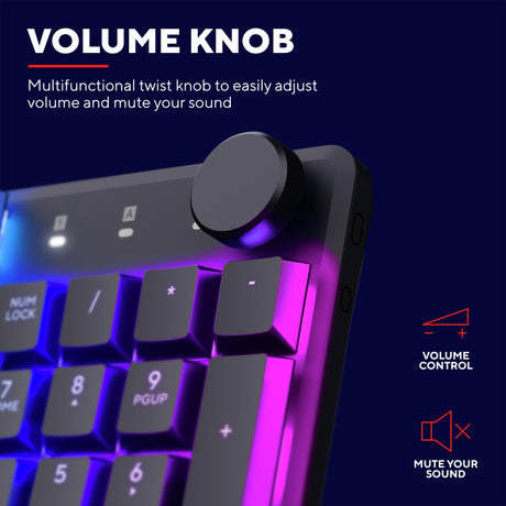 Mechanische Gaming-Tastatur Trust GXT 866 Torix (Schwarz, US-Layout (QWERTY), Huano Red, 100 %, RGB)