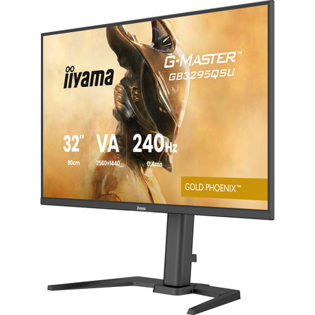 Iiyama G-Master Gold Phoenix GB3295QSU-B1 31,5 Gaming-Monitor (Schwarz (matt), 240 Hz, HDMI, DisplayPort, AMD FreeSync)