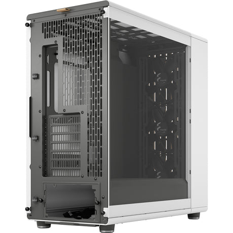 Fractal Design North XL RC Chalk White TG Clear Midi-Tower-Gehäuse (weiße Holzfarbe | 2x USB-A | 1x USB-C | gehärtetes Glas)