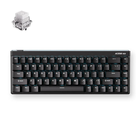 Mchose Ace 68 Air Hall-Effekt-Magnetschalter-Gaming-Tastatur (schwarz, US-Layout (QWERTY), Mount Tai GT HE, 65 %, RGB, Hot-Swap, PBT-Tastenkappen, USB-C, Hall-Effekt-Sensor)