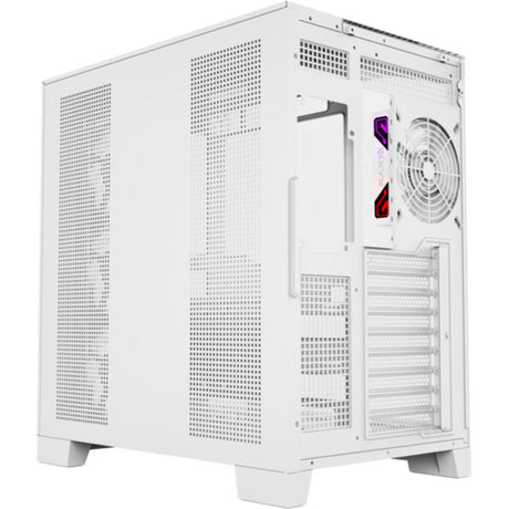 Xyz PC Gear Tesseract A-RGB Midi-Tower-Gehäuse (Weiß | 2x USB-A | 1x USB-C | RGB | Gehärtetes Glas)