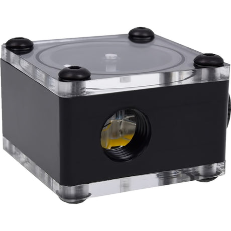 Alphacool Eisflügel Durchflussanzeige G1 4 quadratischer Durchflussmesser (schwarz)