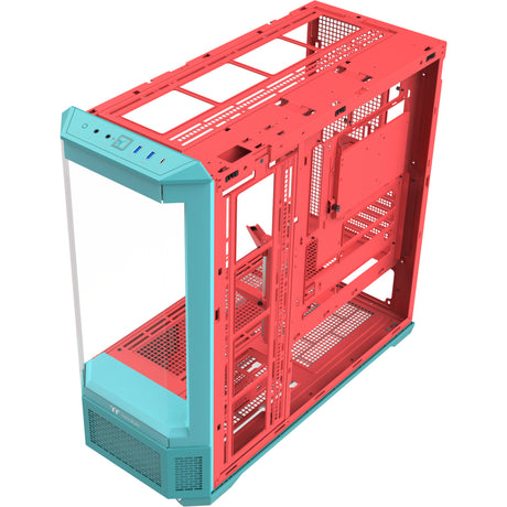 Thermaltake View 600 tg Mint Strawberry Big-Tower-Gehäuse (Mint Berry | 2x USB-A | 1x USB-C | gehärtetes Glas)