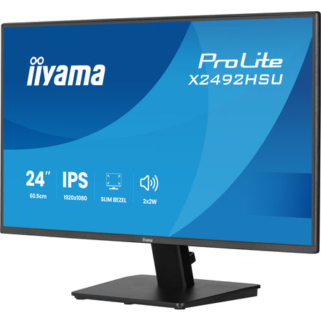 Iiyama Prolite X2492HSU-B1 24 Monitor (Schwarz (matt), HDMI, DisplayPort, 2x USB-A)