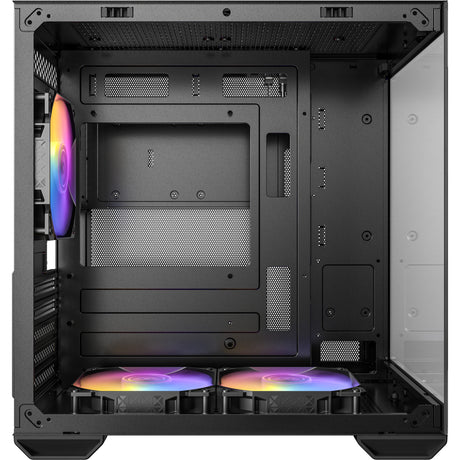 Antec cx60m argb Mini-Tower-Gehäuse (schwarz | 3x USB-A | RGB | gehärtetes Glas)