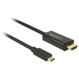Delock USB-C (Stecker) > HDMI (Stecker) (DP Alt-Modus) Kabel (schwarz, 2 Meter, 4K 30 Hz)