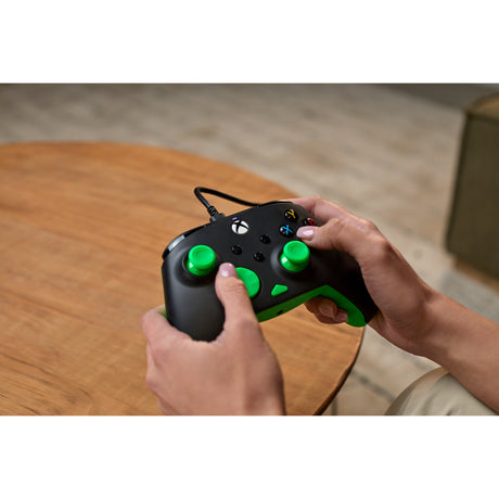 Turtle Beach Rematch Core Wired Controller (Schwarz Grün, Xbox Series X|S, Xbox One, PC)