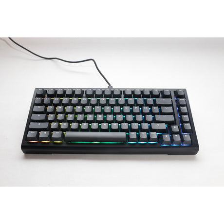 Ducky Projectd Tinker 75 mit QMK über mechanische RGB-Tastatur (Schwarz, US-Layout (QWERTY), Cherry MX Blue, 75 %, RGB-LEDs, Double-Shot-PBT, Hot-Swap-fähig, Dichtungsmontage)