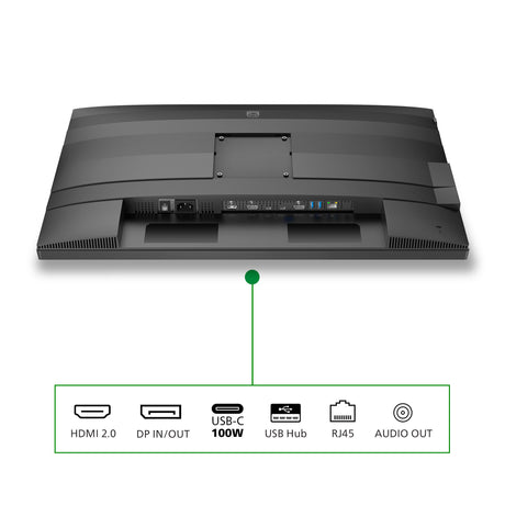 Philips 27b2g5601 27 monitor (zilver zwart, 1x displayport, 1x hdmi, 3x usb-c, 4x usb-a, 1x rj-45)