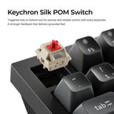 Keychron q1 ultra-m1 8k wireless custom mechanical keyboard (zwart, us lay-out (qwerty), silk pom red, 75%, rgb, hot swap, 8k, 2.4 ghz | bluetooth 5.2 | usb-c)