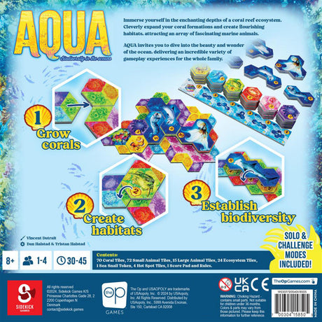 Ty European Player Network Aqua: Biodiversi in the Oceans Brettspiel (englisch, 1 – 4 Spieler, 30 – 45 Minuten, ab 8 Jahren)