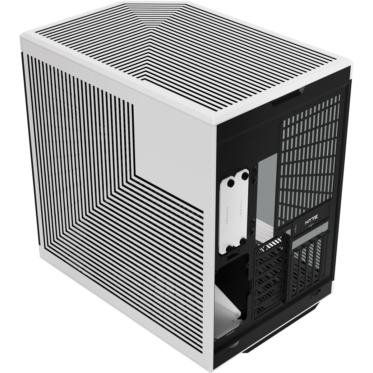 Hyte y70 Midi-Tower-Gehäuse (schwarz und weiß | 2x USB-A | 1x USB-C | gehärtetes Glas)