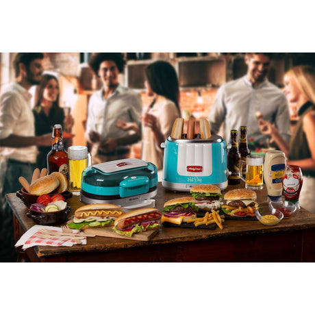 Ariete Party Time Hamburger Maker 0205 01 elektrische Grillplatte (hellblau weiß)