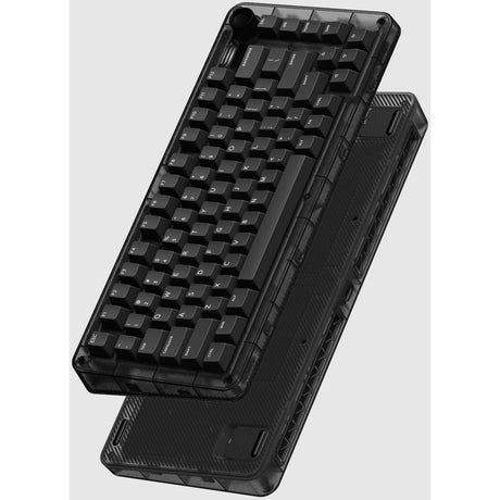 Iqunix ZX75 Dark Side kabellose mechanische Tastatur (schwarz, US-Layout (QWERTZ), Gateron-Rot, 75 %, RGB-LEDs, Hot-Swap-fähig, Double-Shot-PBT, 2,4 GHz | Bluetooth 5.1 | USB-C)