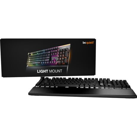 Ruhig sein! Leicht montierte, geräuschlose, taktile RGB-Gaming-Tastatur (schwarz, US-Layout (QWERTZ), geräuschlos, taktil, 100 %, Argb, PBT-Double-Shot-Tastenkappen)