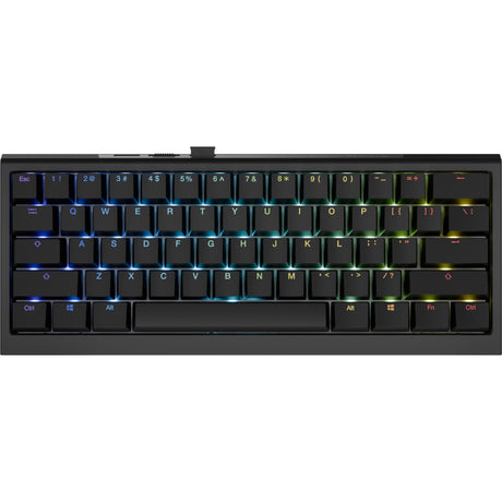 Ducky one x mini wireless rgb mechanisch toetsenbord (zwart, us lay-out (qwerty), inductive, 60%, hot-swappable, pbt, 2.4 ghz | bluetooth | usb-c)