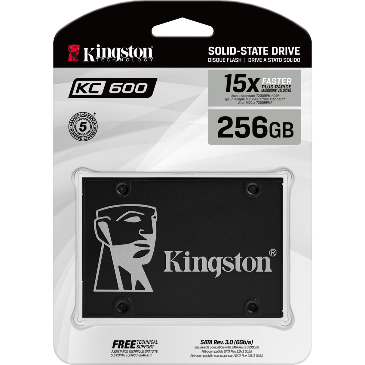 Kingston skc600 256g kc600 SSD, 256 GB, 2,5, SATA3, 3D V-NAND TLC
