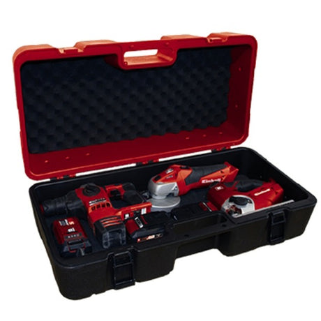 Einhell Koffer E-Box L70 35 – zur universellen Aufbewahrung – max. Belastbarkeit: 50 kg – Polsterung aus weichem Schaumstoff – spritzwassergeschützte Ausführung – ergonomischer Griff